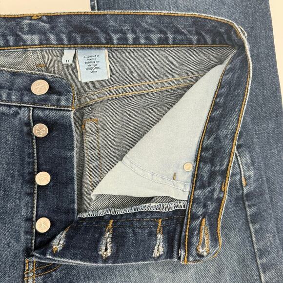 Calvin Klein Vintage 90s Low Rider Omega Pocket Jeans All Over Sandblast Size 11 - Picture 5 of 11